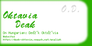 oktavia deak business card